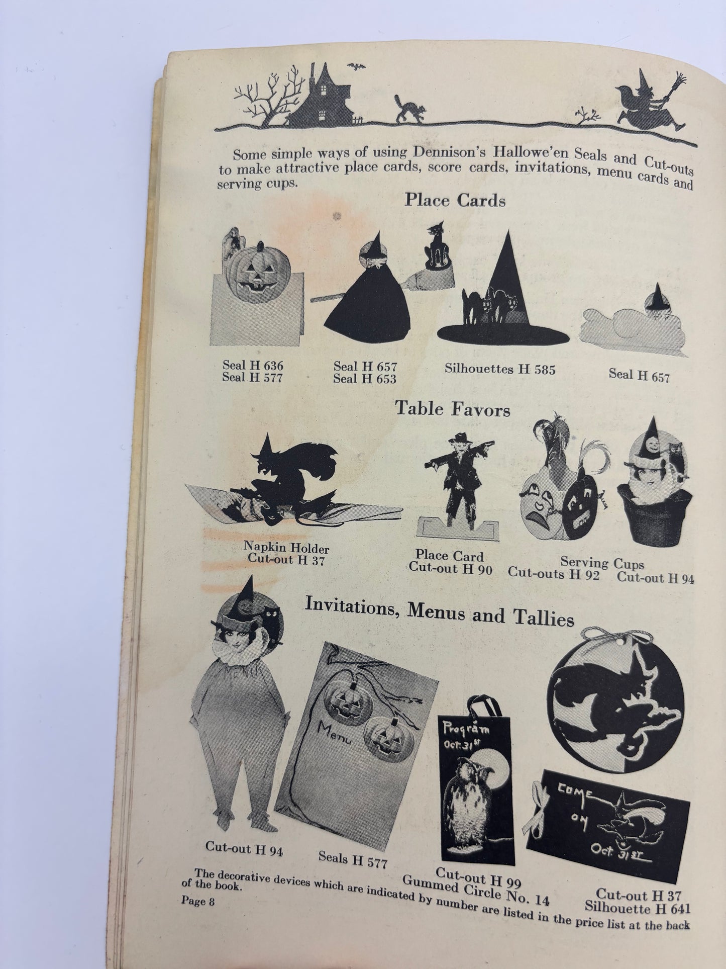 Vintage Halloween 1923 Softcover Dennison Bogie Book