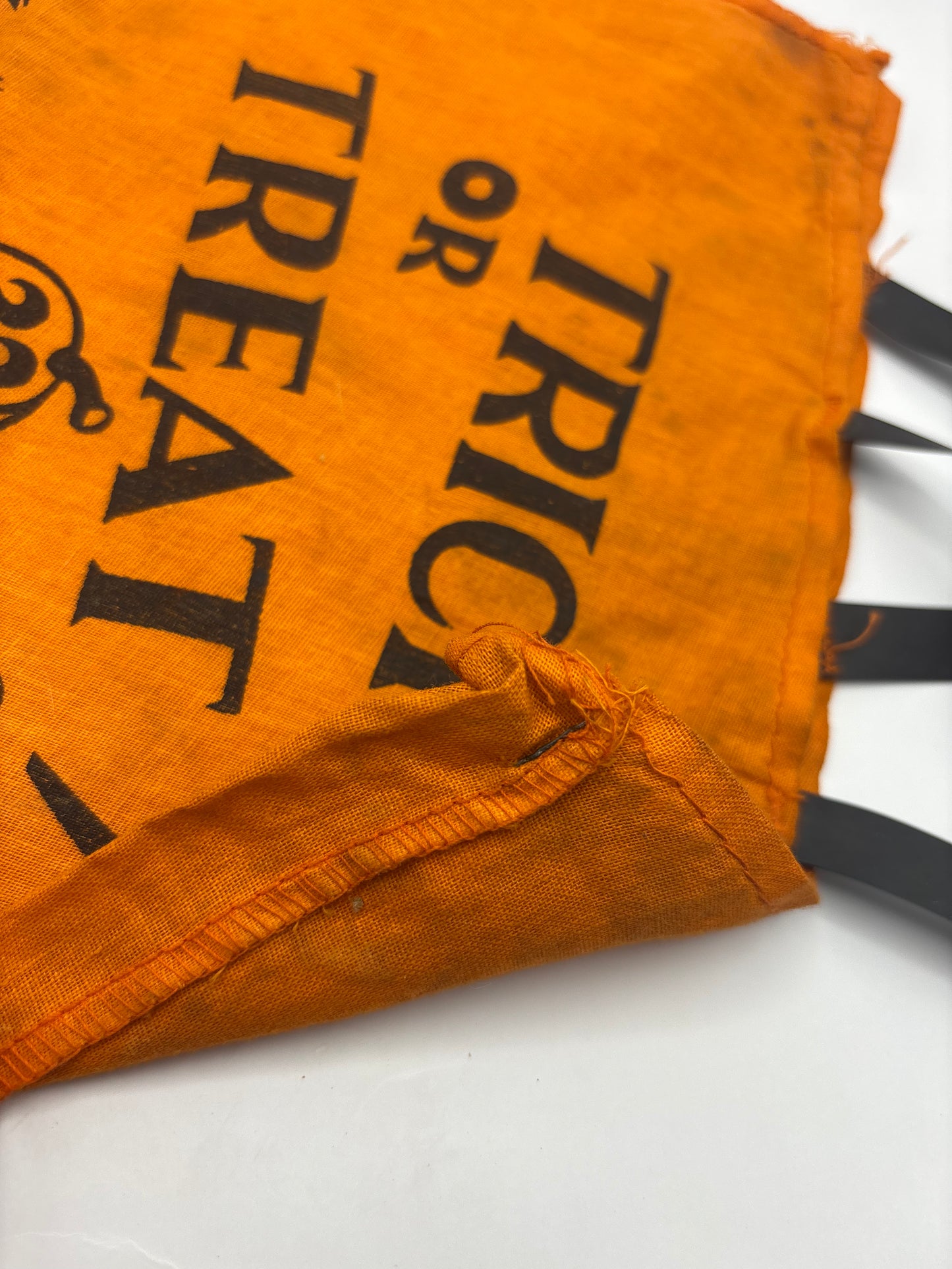 Vintage Halloween 1950s Cloth Trick Or Treat Bag