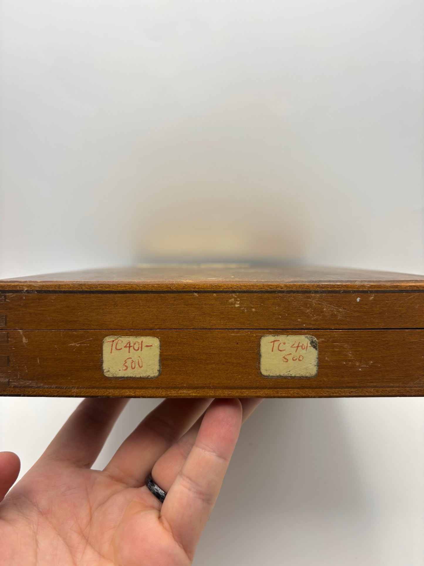 Vintage Wooden Box of Glass Slides of Specimen Samples. Real Life Dexter Stuff! (Copy)