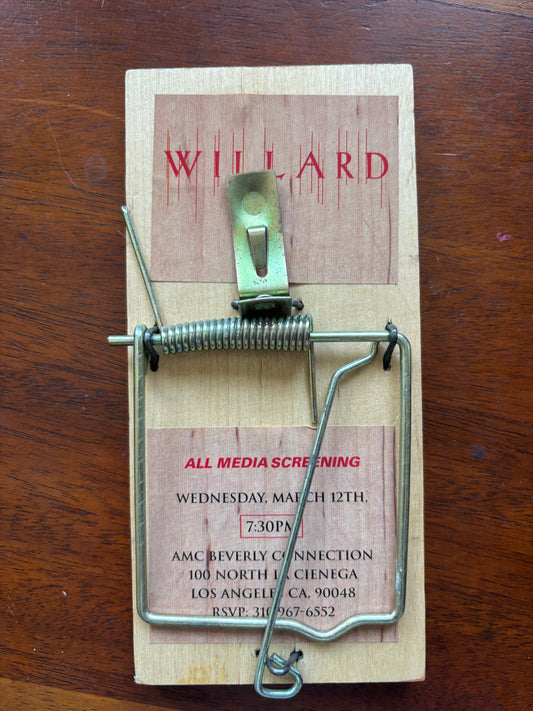 VIntage 2003 Willard Movie Promo Press Screening Invitation