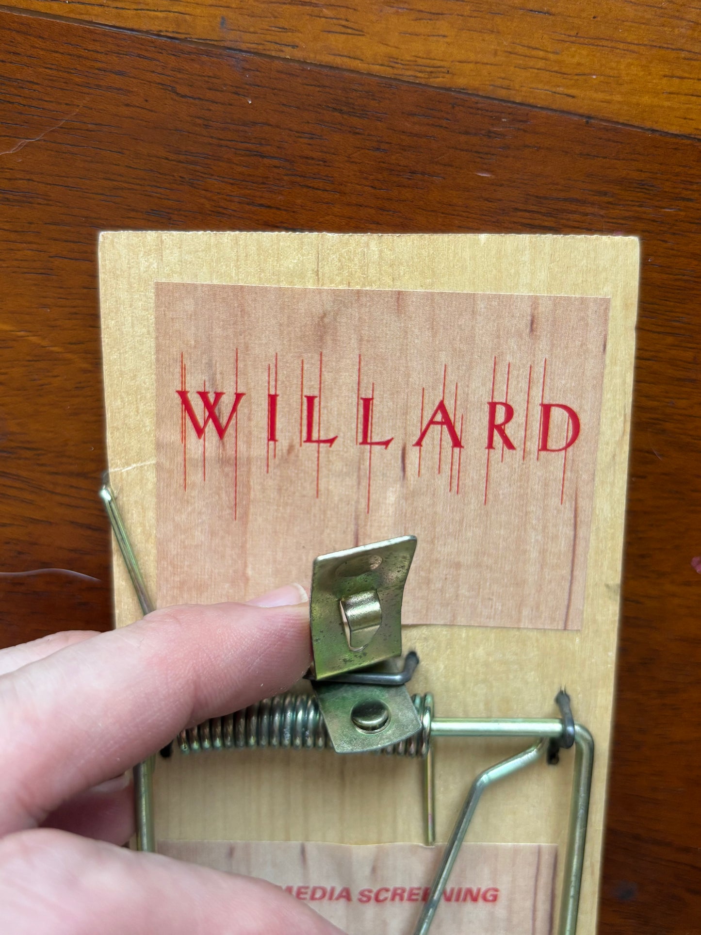 VIntage 2003 Willard Movie Promo Press Screening Invitation