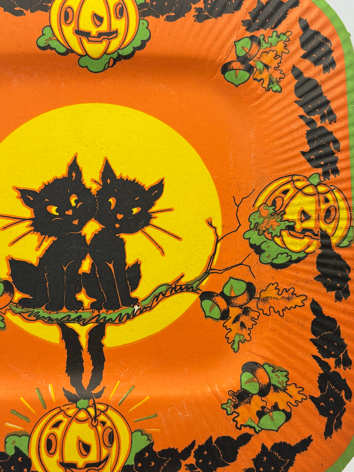 Vintage Halloween 1940s Halloween Party Coved Paper Plate