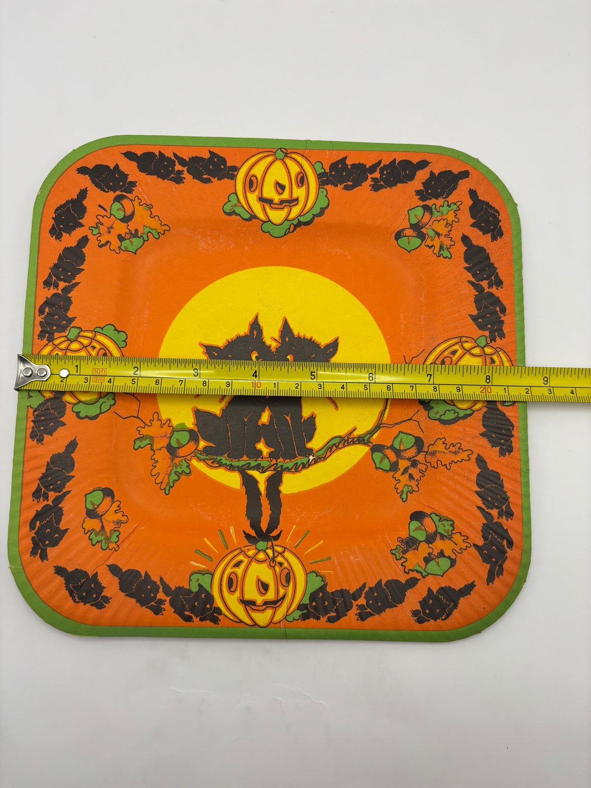 Vintage Halloween 1940s Halloween Party Coved Paper Plate
