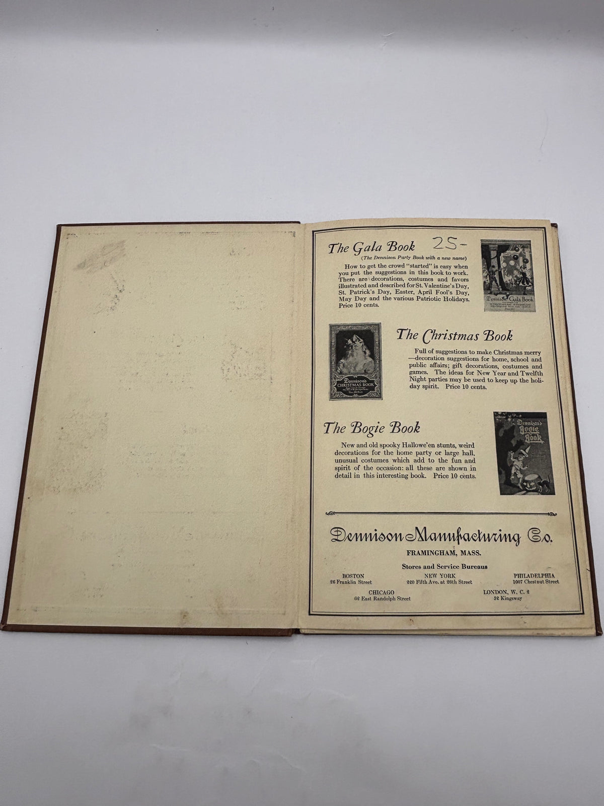 Vintage Halloween RARE 1923 Hardcover Dennsion Bogie Book