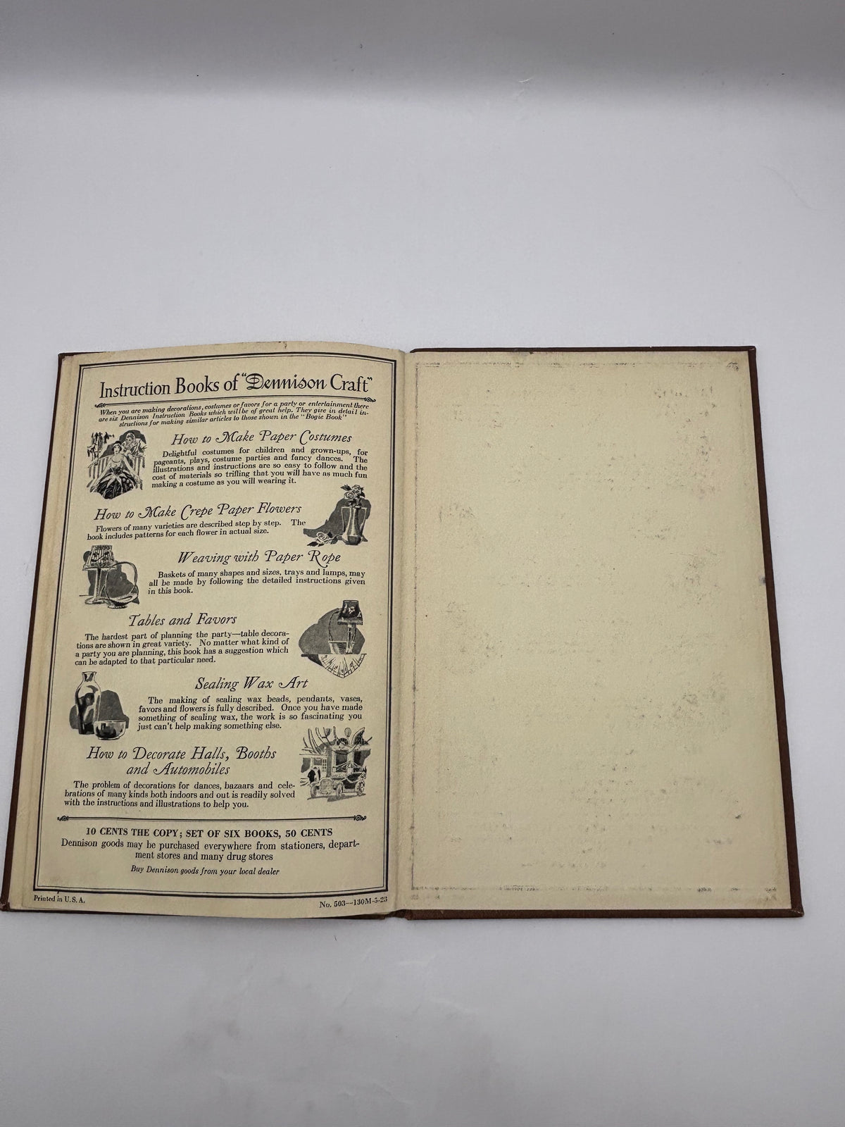 Vintage Halloween RARE 1923 Hardcover Dennsion Bogie Book