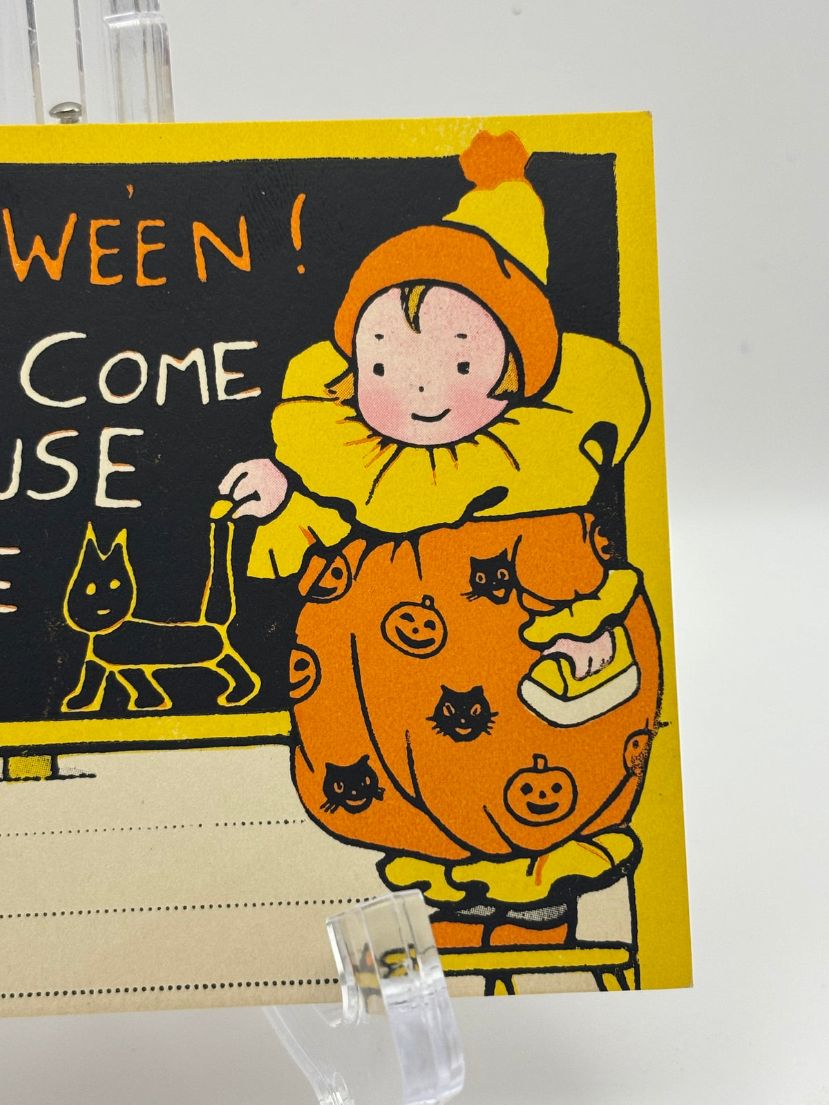 Vintage Halloween 1920s Dennison Halloween Party Invitation