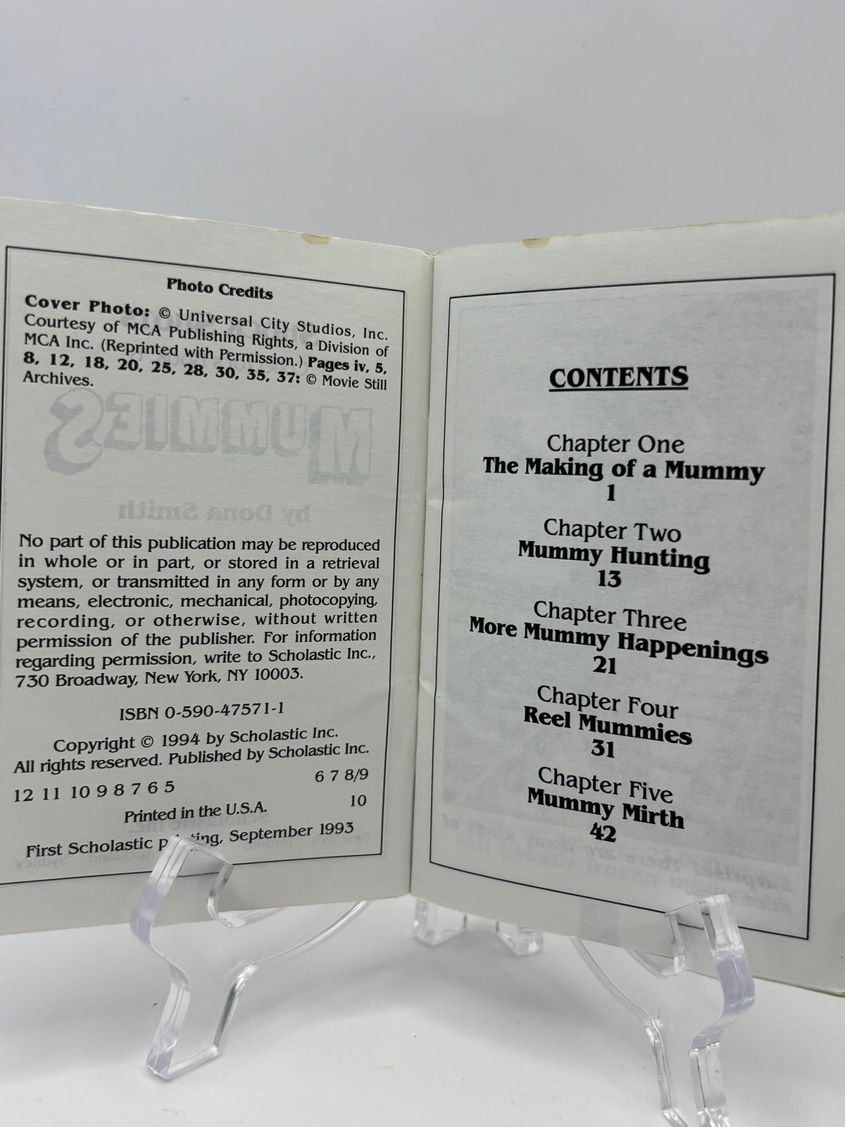 Vintage 1994 Shock Shots Mummies Scholastic Pocket Book