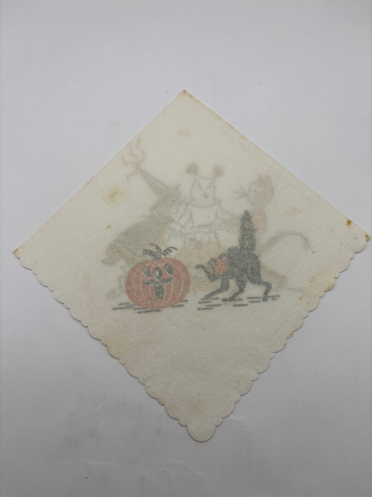 Vintage Halloween 1950s Crepe Paper Napkin
