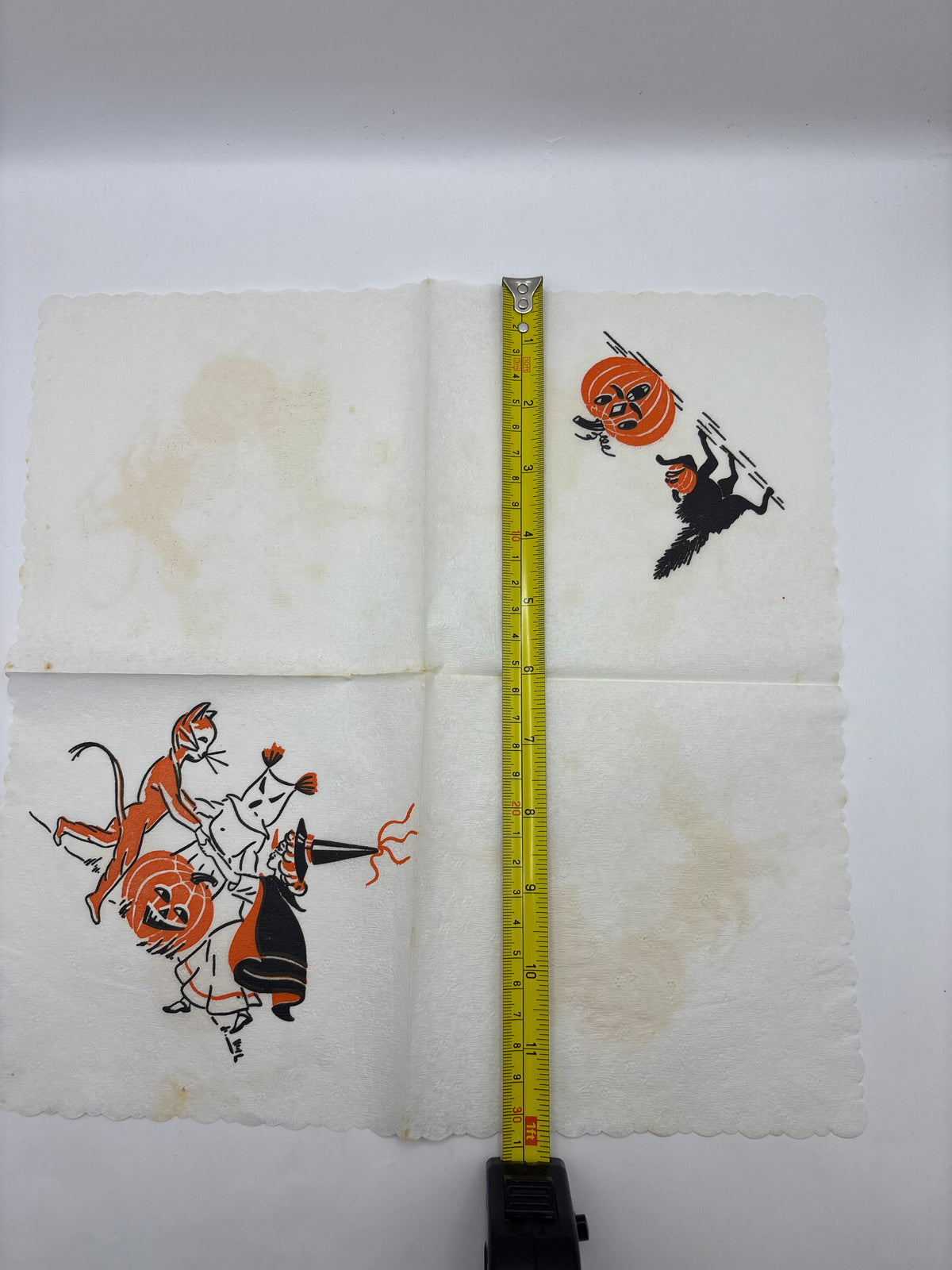 Vintage Halloween 1950s Crepe Paper Napkin