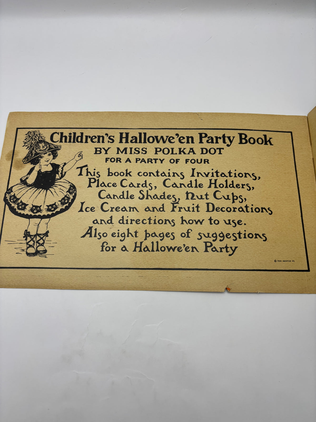 1923 Beistle Hallowe'en Decorations Children's Hallowe'en Party Book