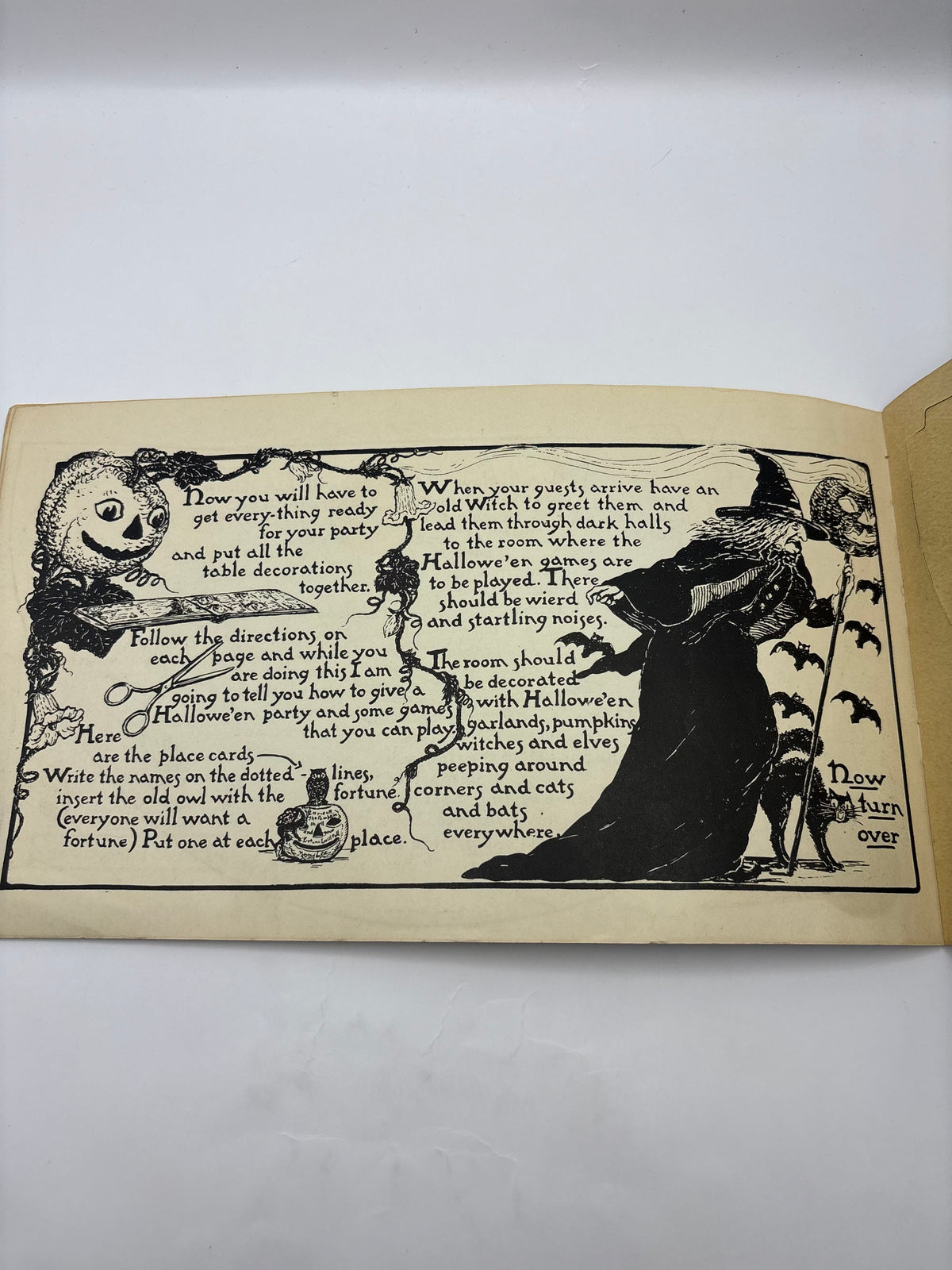 1923 Beistle Hallowe'en Decorations Children's Hallowe'en Party Book