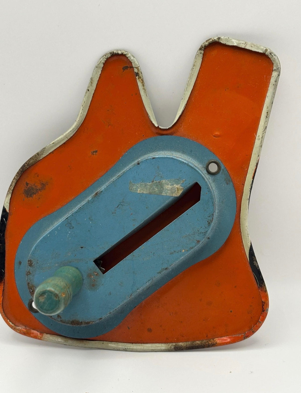 Vintage Halloween 1960s Tin Witch and owl Ratchet