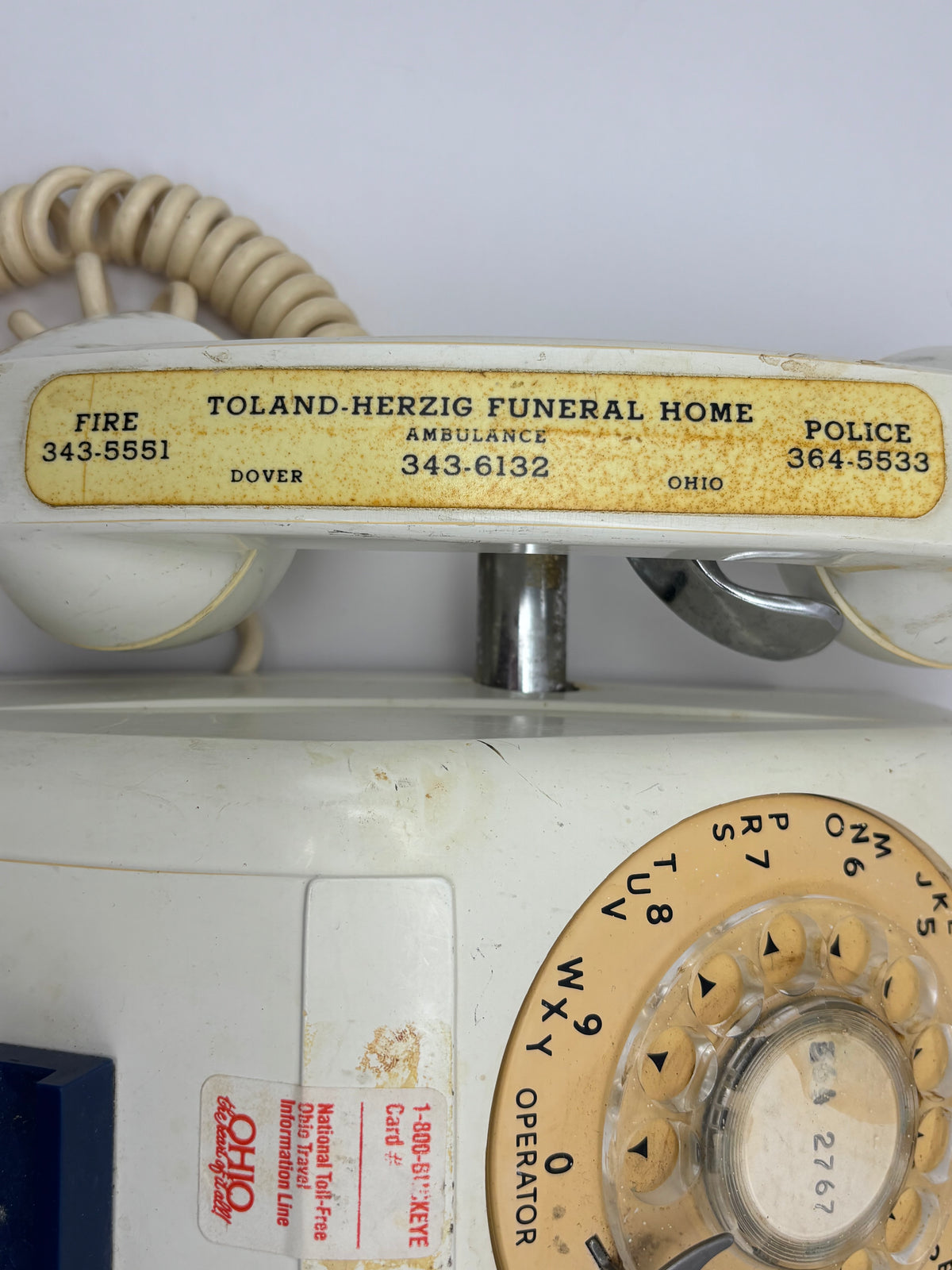 Vintage Rotary Dial Wall Phone Funeral Home