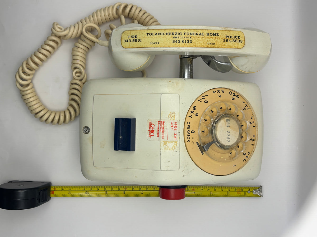 Vintage Rotary Dial Wall Phone Funeral Home