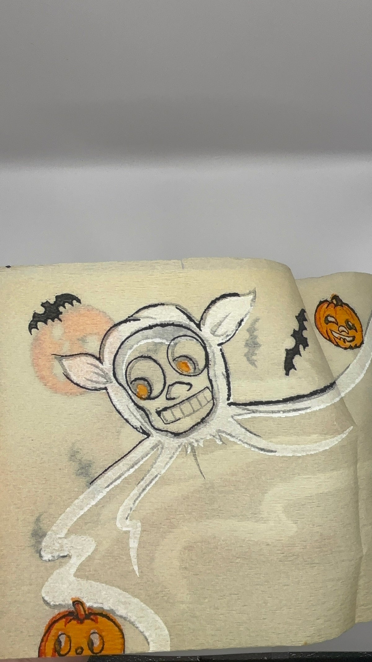 Vintage Halloween Early 1900s Crepe Paper Napkin