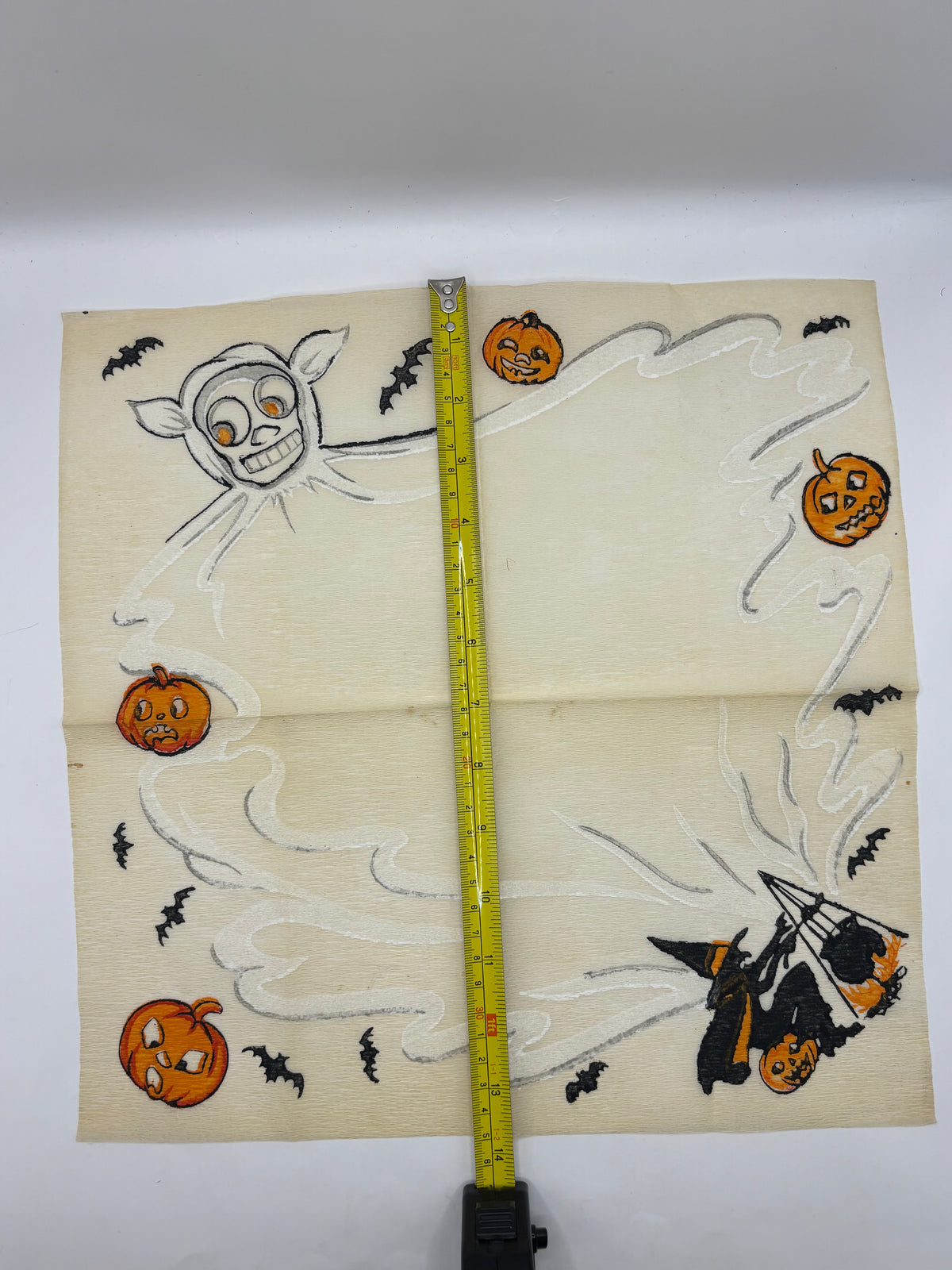 Vintage Halloween Early 1900s Crepe Paper Napkin
