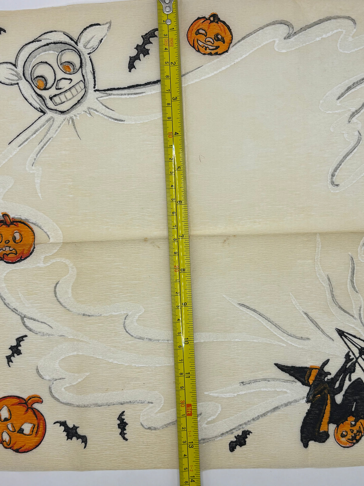 Vintage Halloween Early 1900s Crepe Paper Napkin