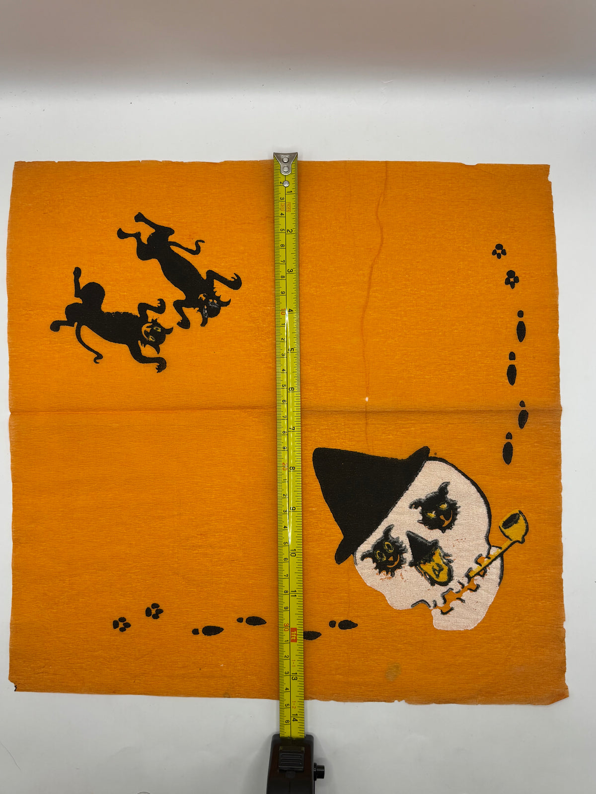 Vintage Halloween Early 1900s Crepe Paper Napkin