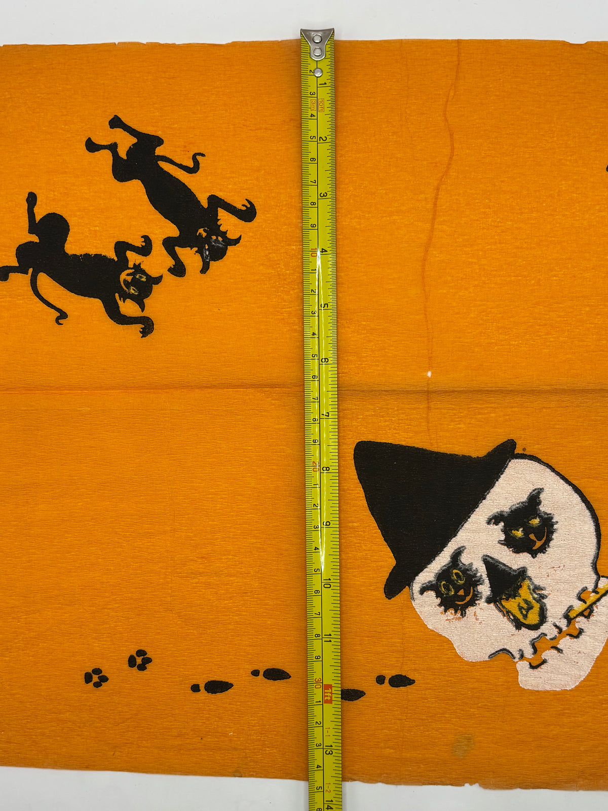 Vintage Halloween Early 1900s Crepe Paper Napkin