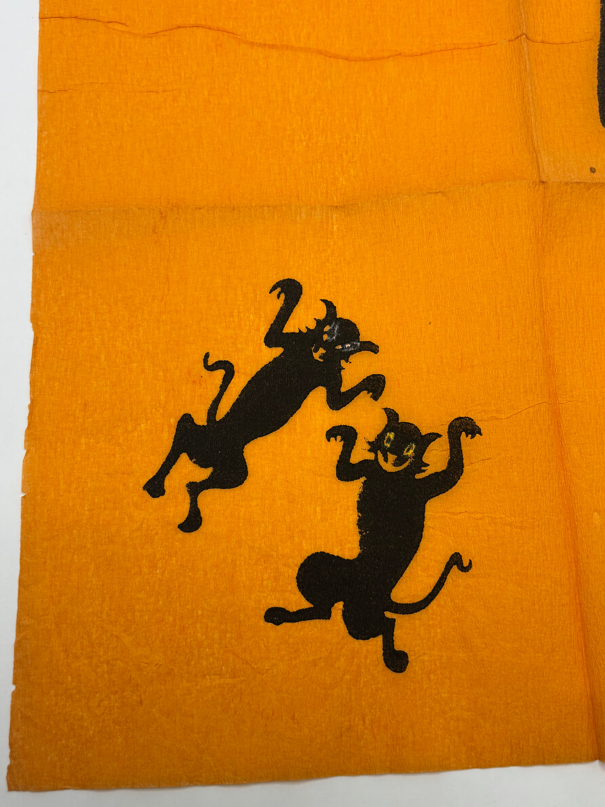 Vintage Halloween Early 1900s Crepe Paper Napkin