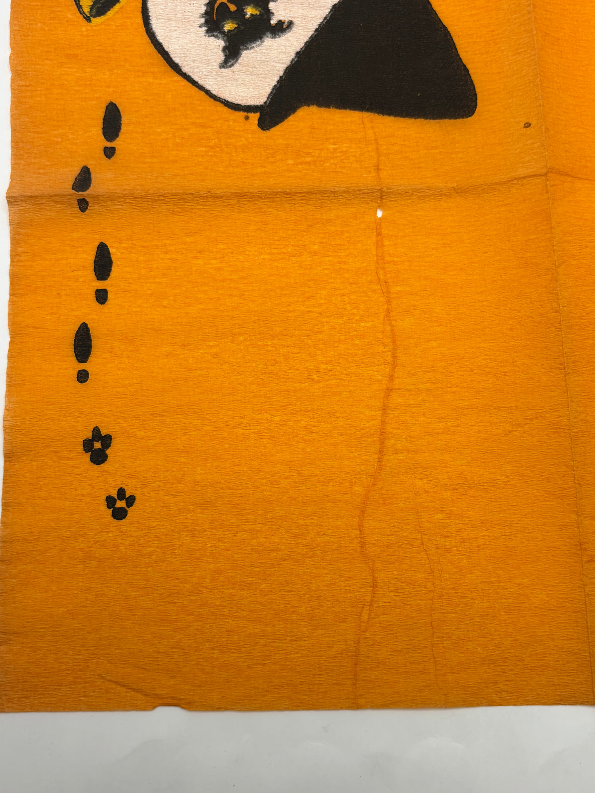 Vintage Halloween Early 1900s Crepe Paper Napkin