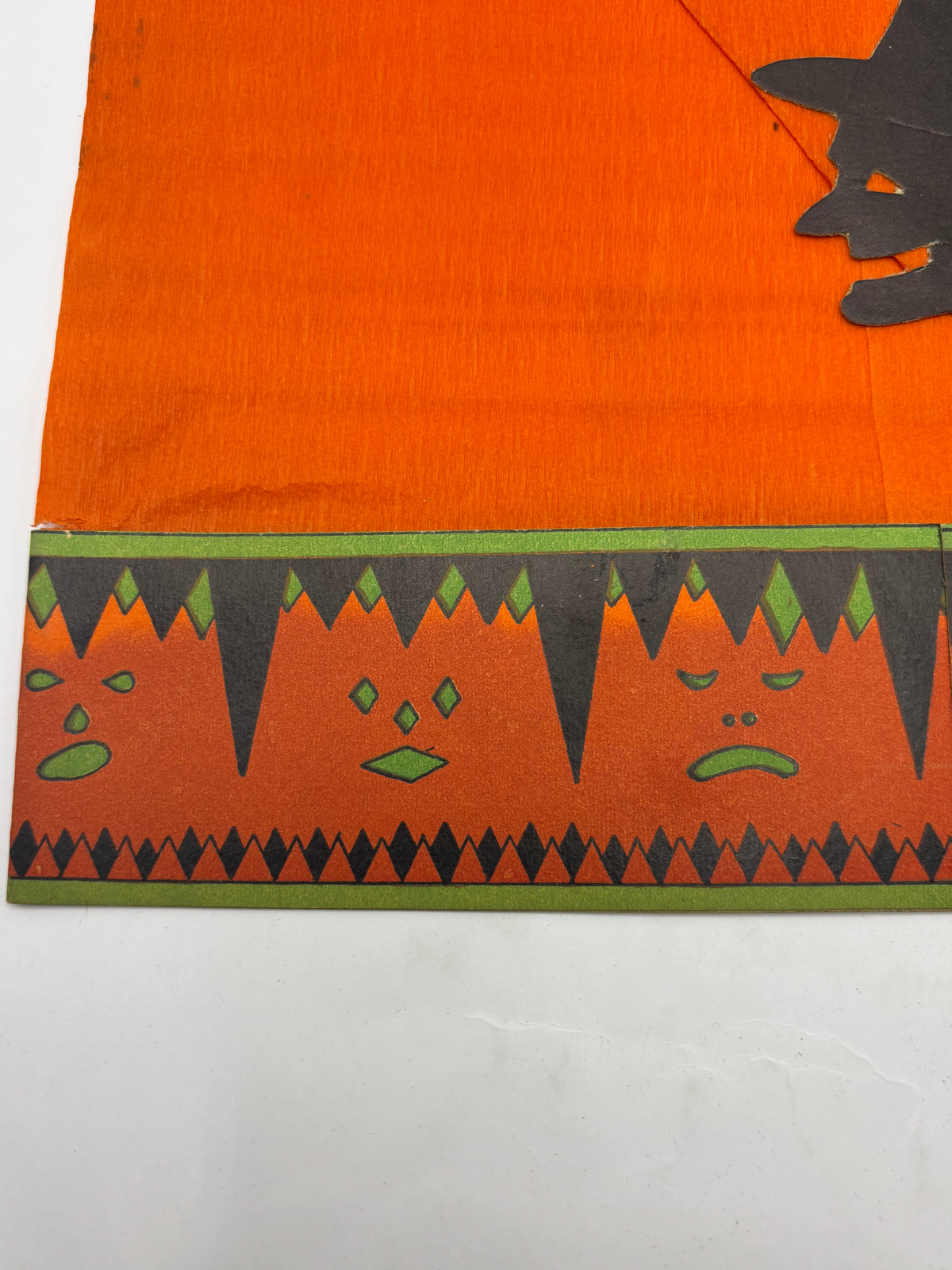Vintage Halloween 1920s Crepe Paper Halloween Party Hat