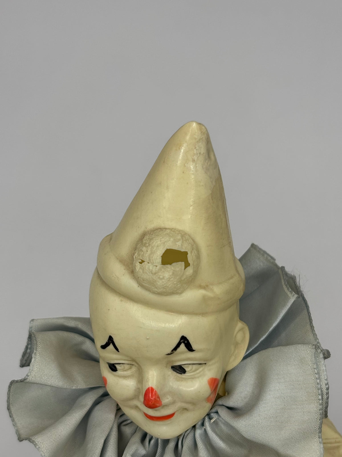 Antique Early 1900s Celluloid Clown Rattle
