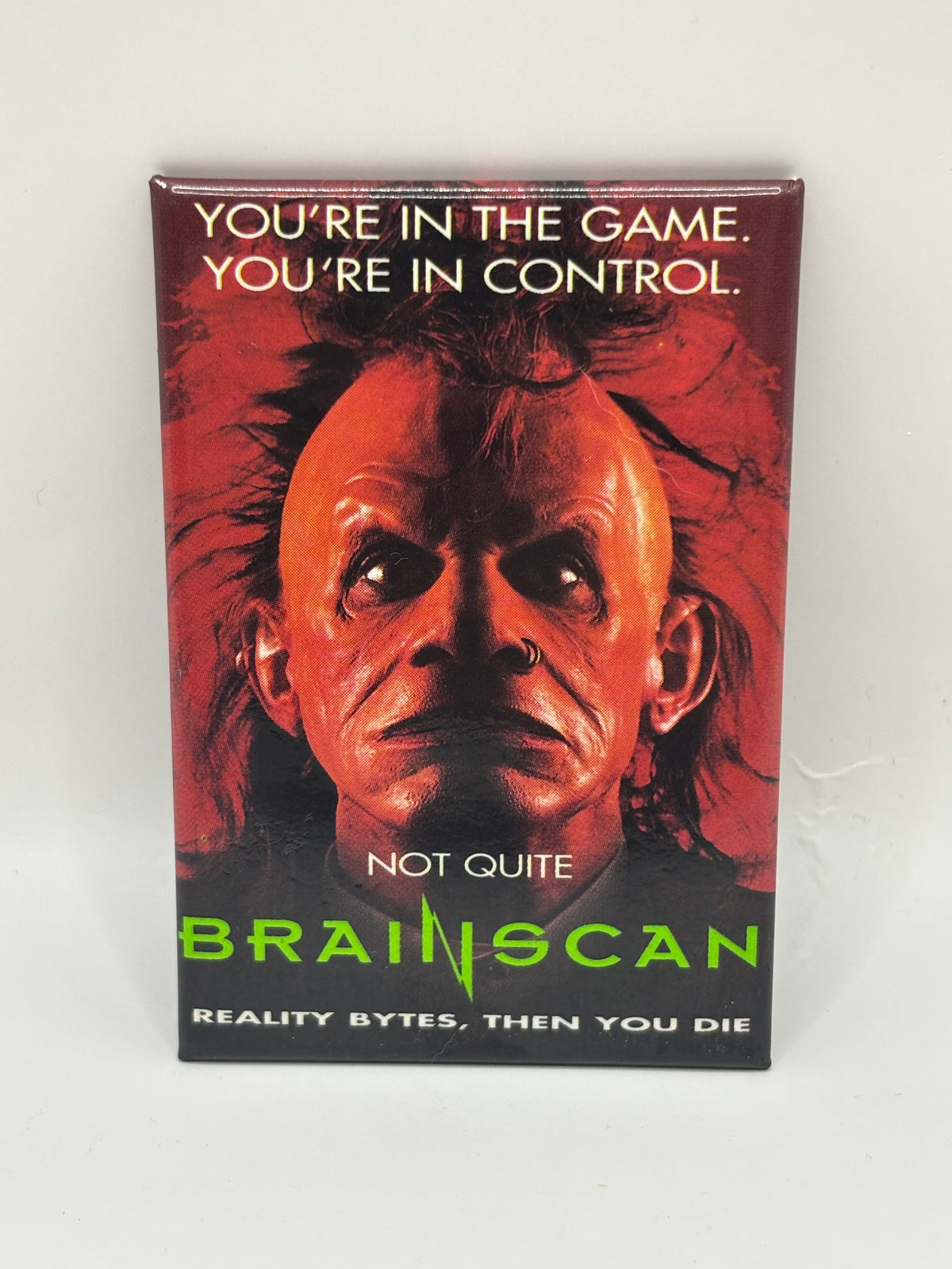Vintage 1994 Brainscan Movie Promo Button