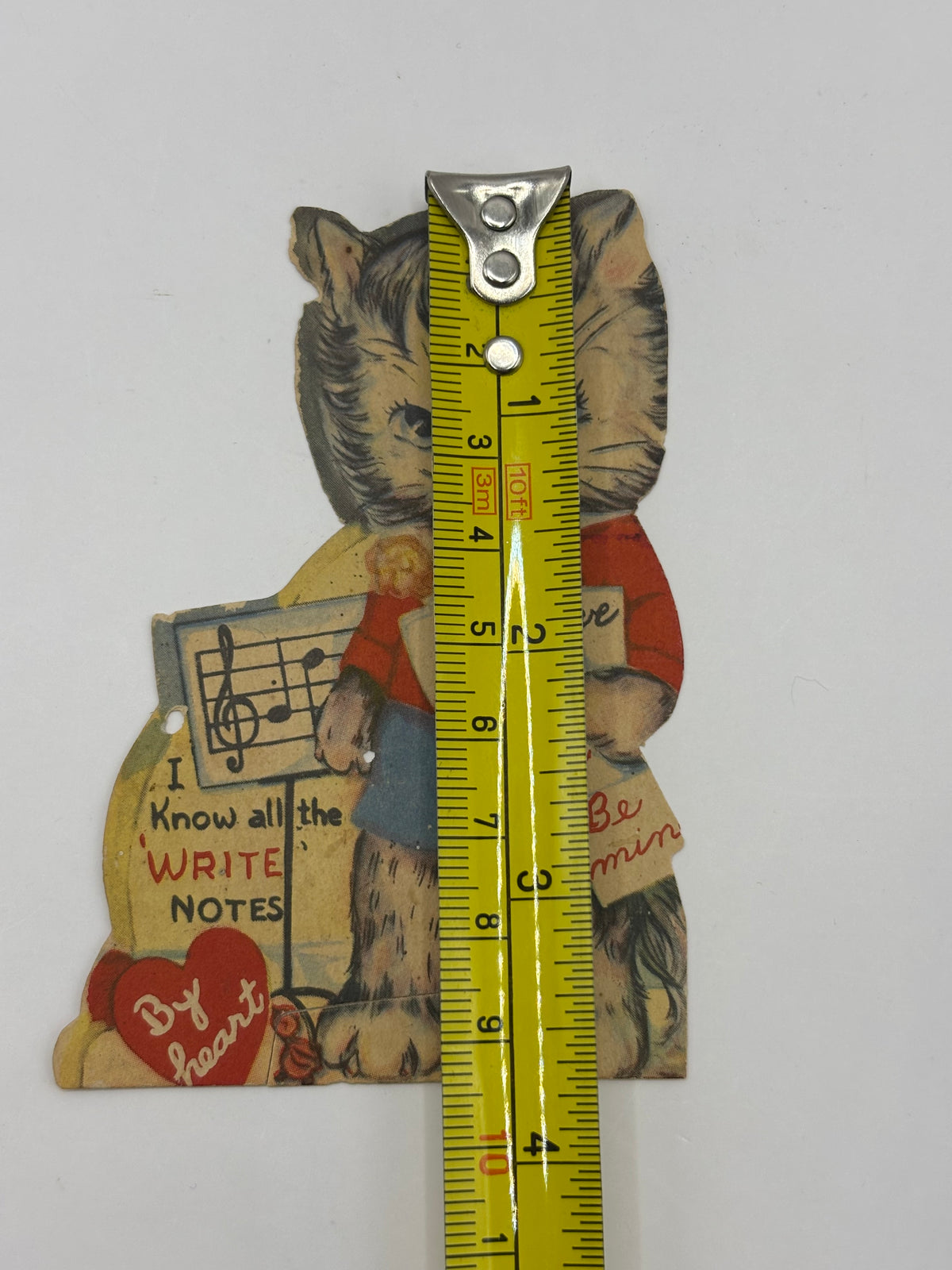 Vintage 1940s Valentines Card Cat