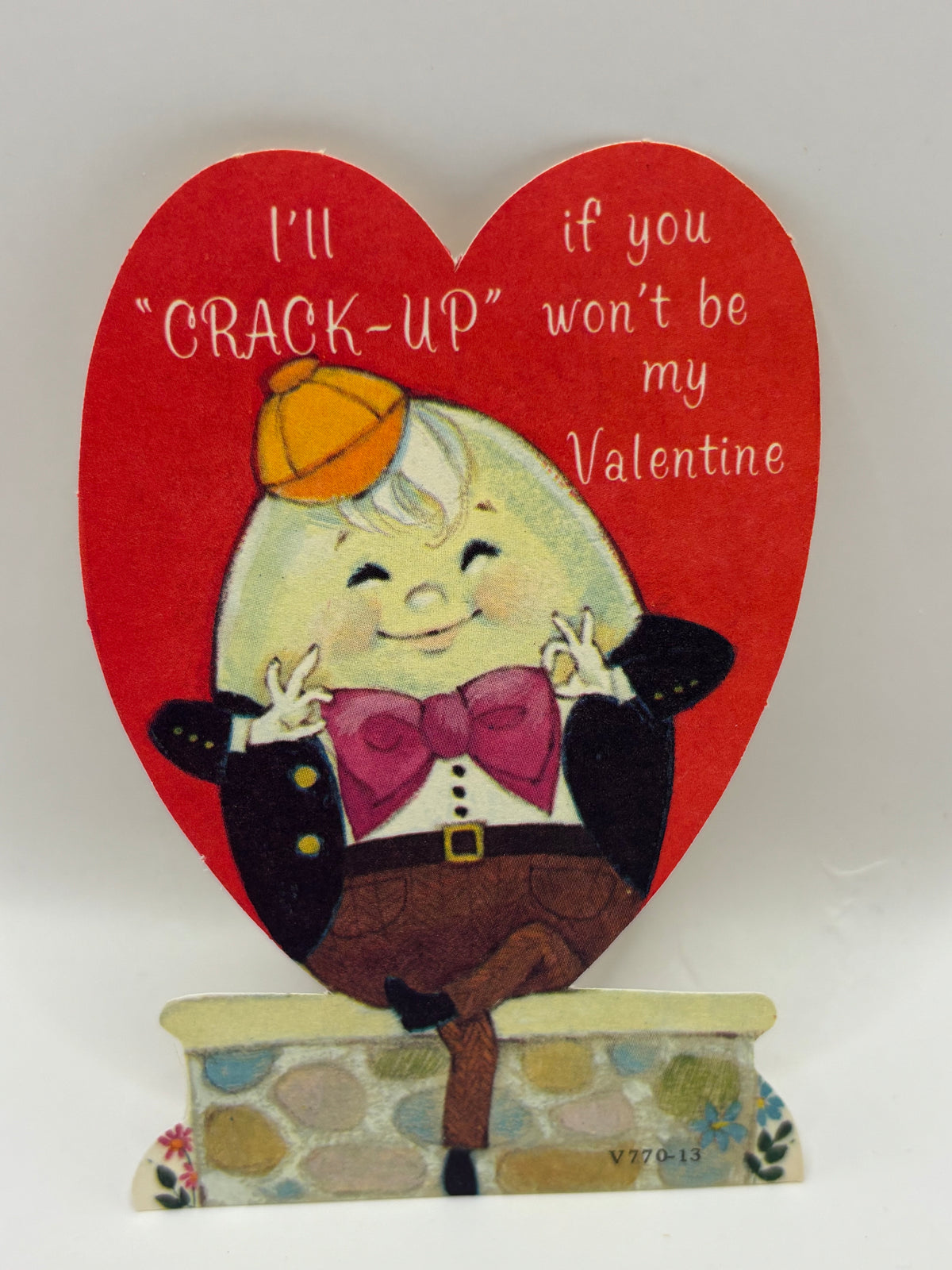 VIntage 1950s Valentine's Humpty Dumpty