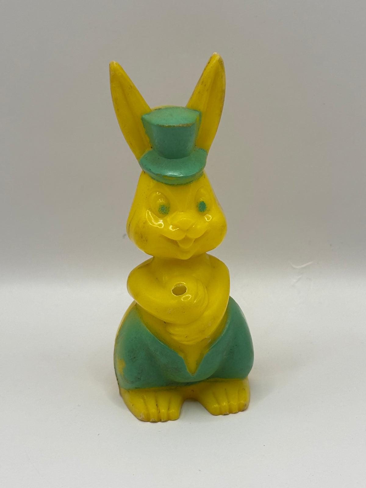 Vintage 1950s Easter Bunny Hard Plastic Candy Container