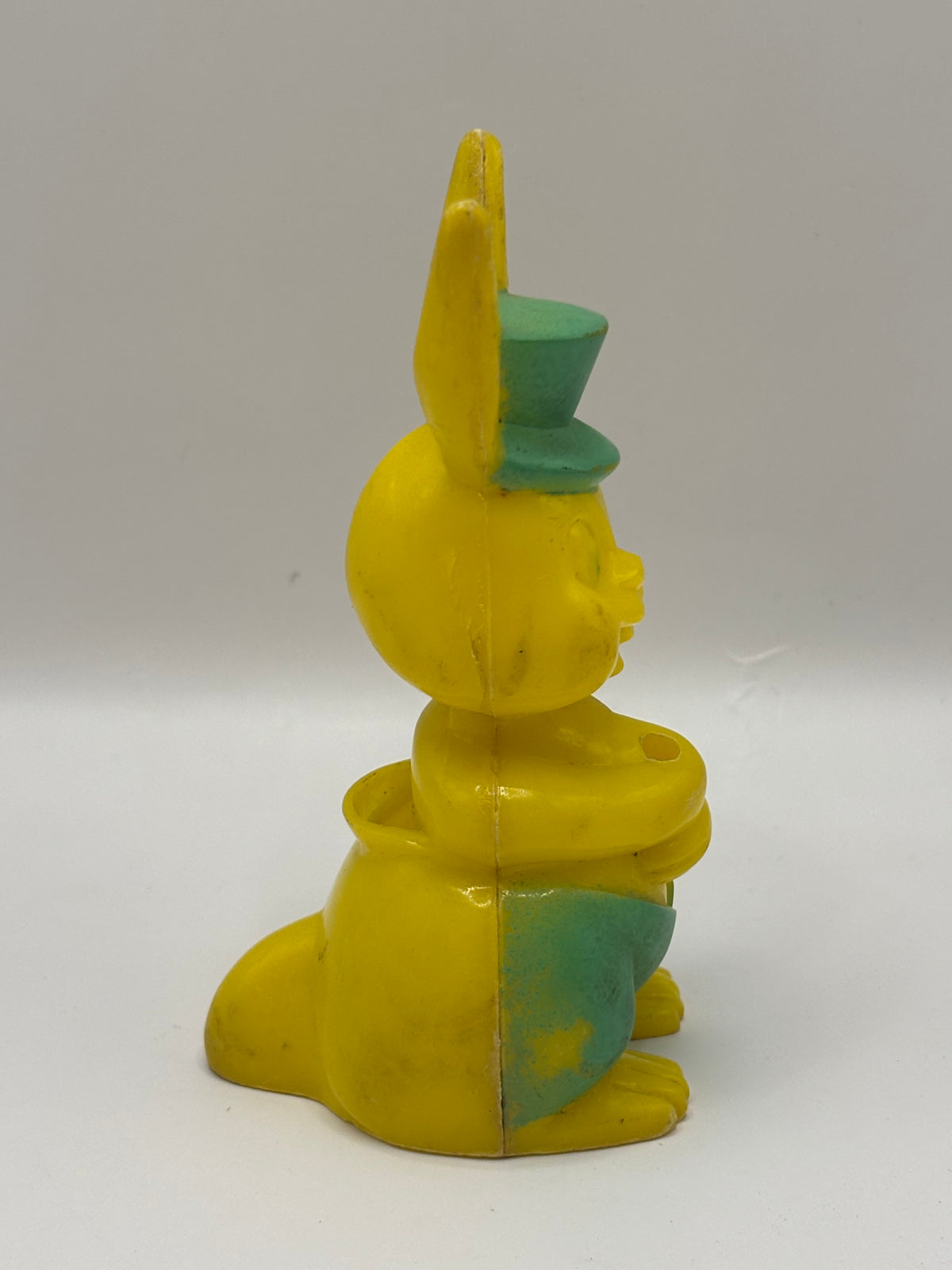 Vintage 1950s Easter Bunny Hard Plastic Candy Container