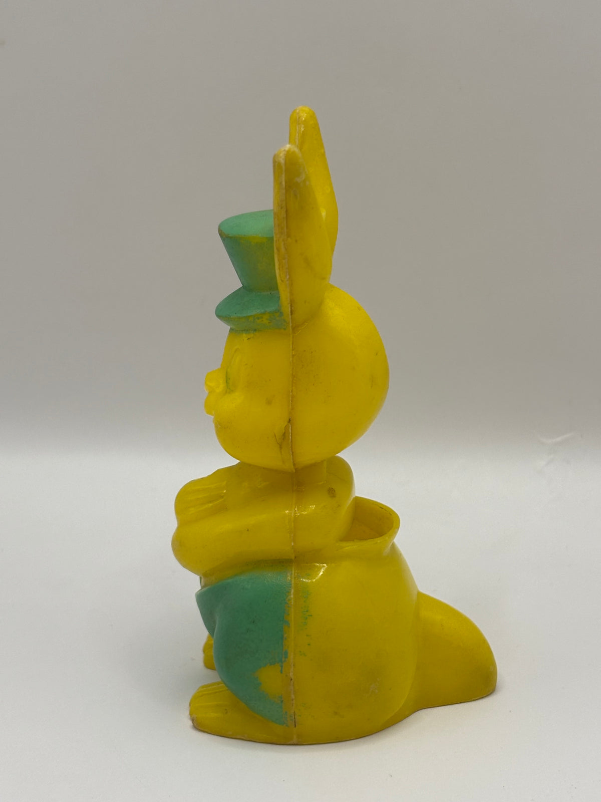 Vintage 1950s Easter Bunny Hard Plastic Candy Container