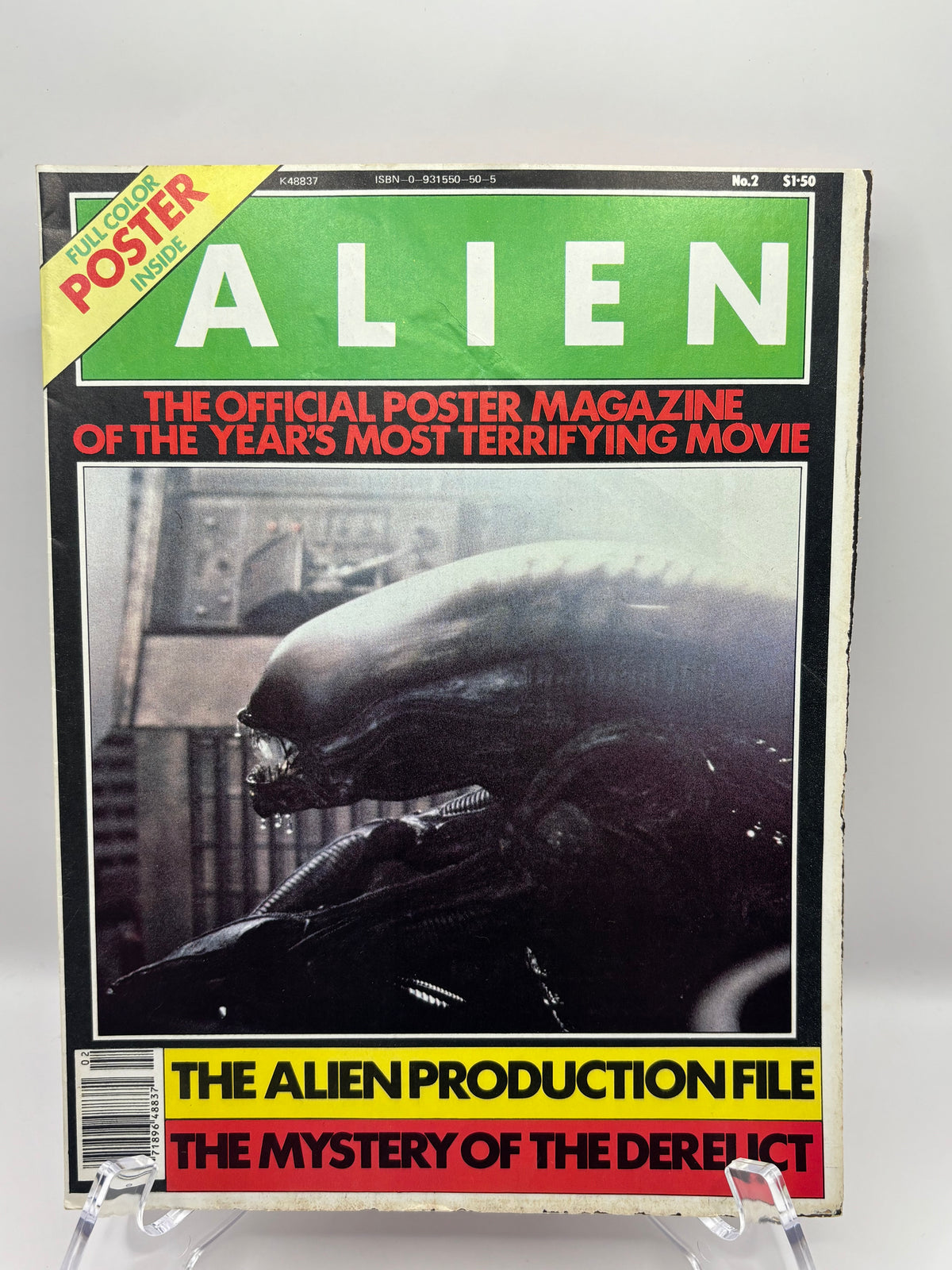 Vintage 1979 Alien (Movie) Official Poster Magazine No.2