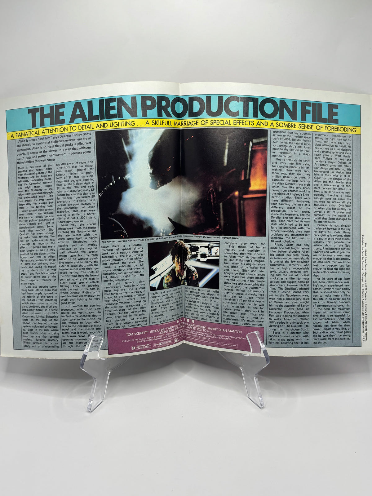 Vintage 1979 Alien (Movie) Official Poster Magazine No.2