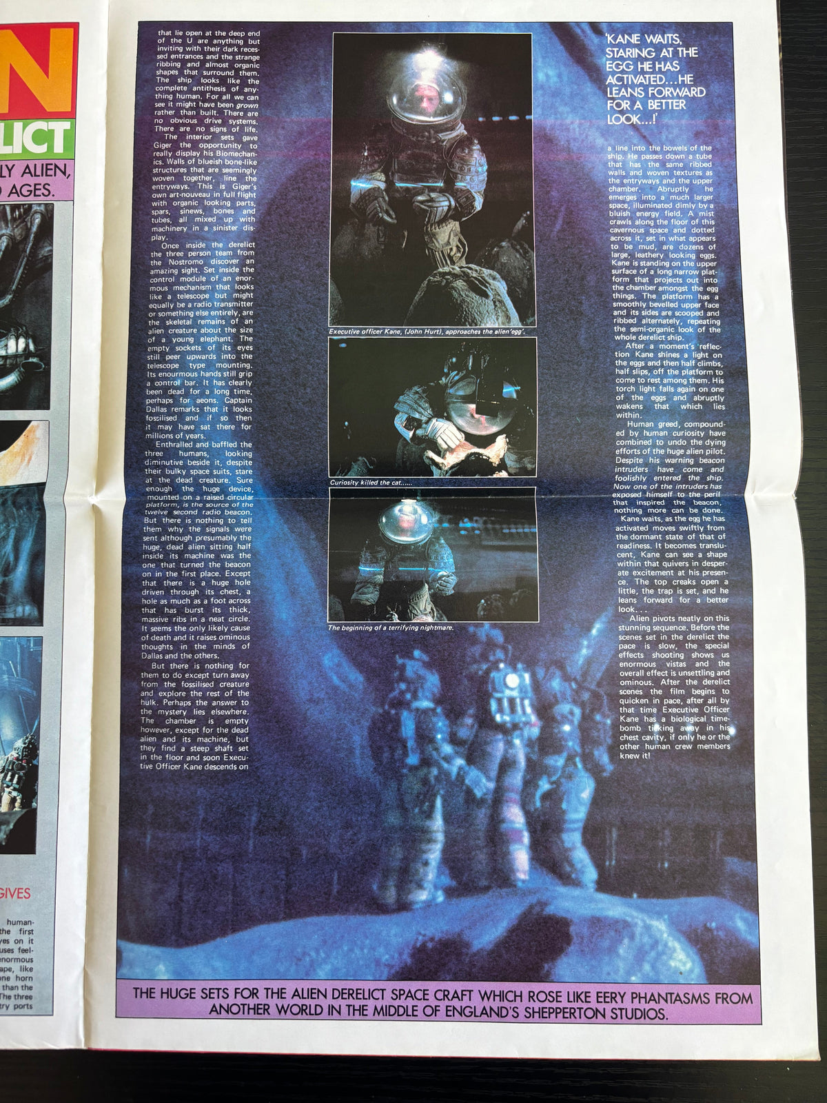 Vintage 1979 Alien (Movie) Official Poster Magazine No.2