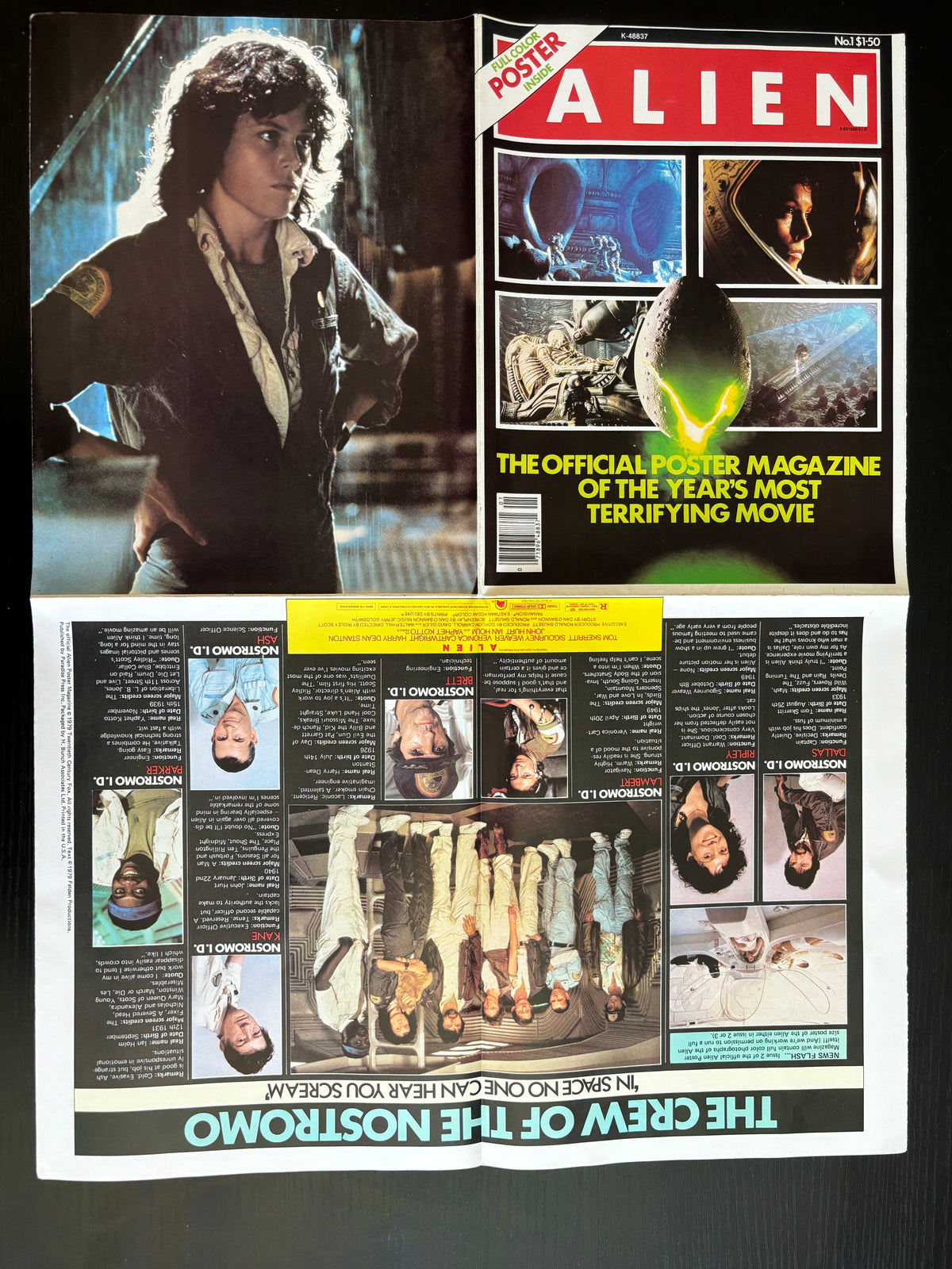 Vintage 1979 Alien Movie Poster Magazine No.1