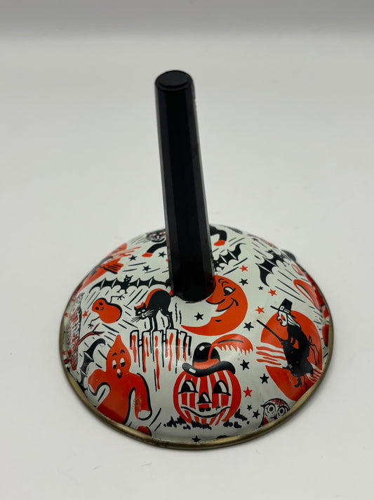 1960s Tin Bell Halloween Noisemaker
