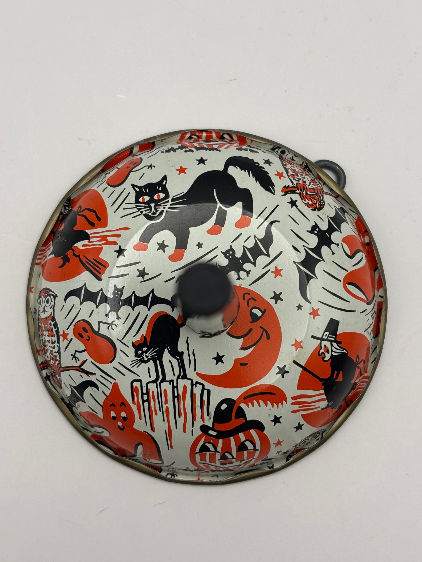 1960s Tin Bell Halloween Noisemaker