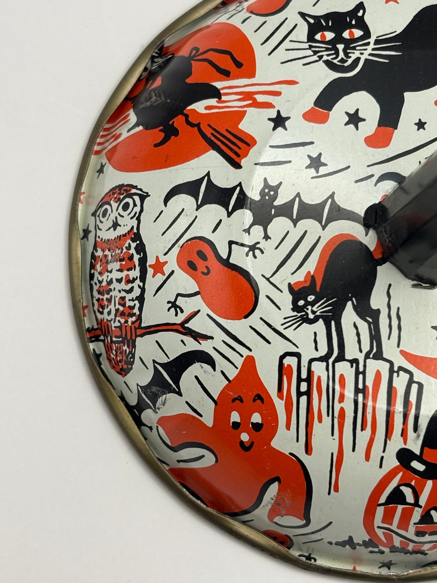 1960s Tin Bell Halloween Noisemaker