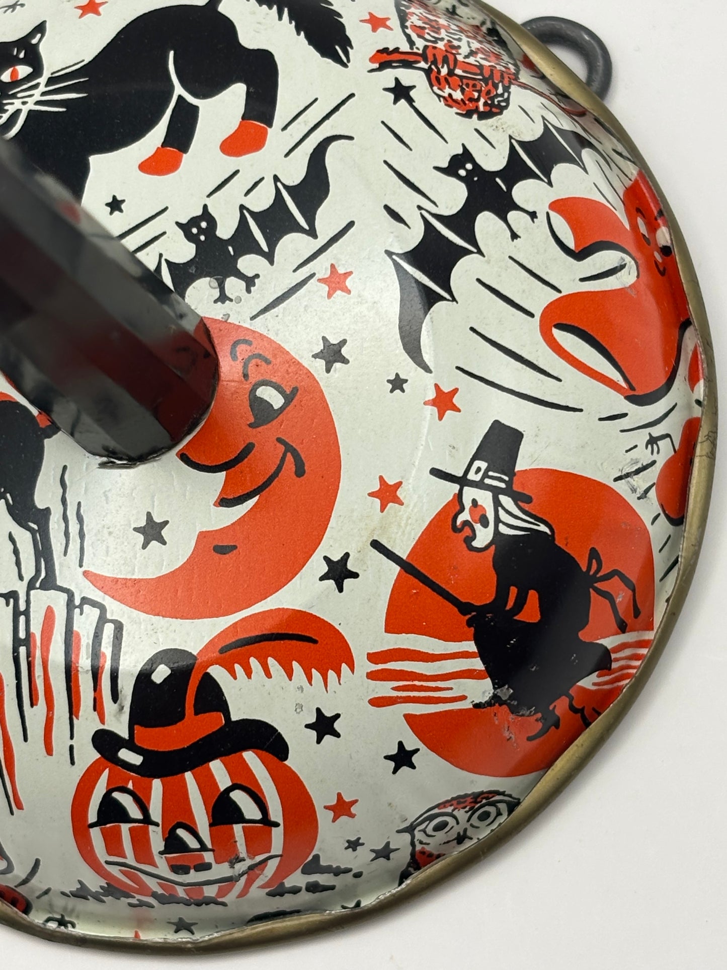 1960s Tin Bell Halloween Noisemaker