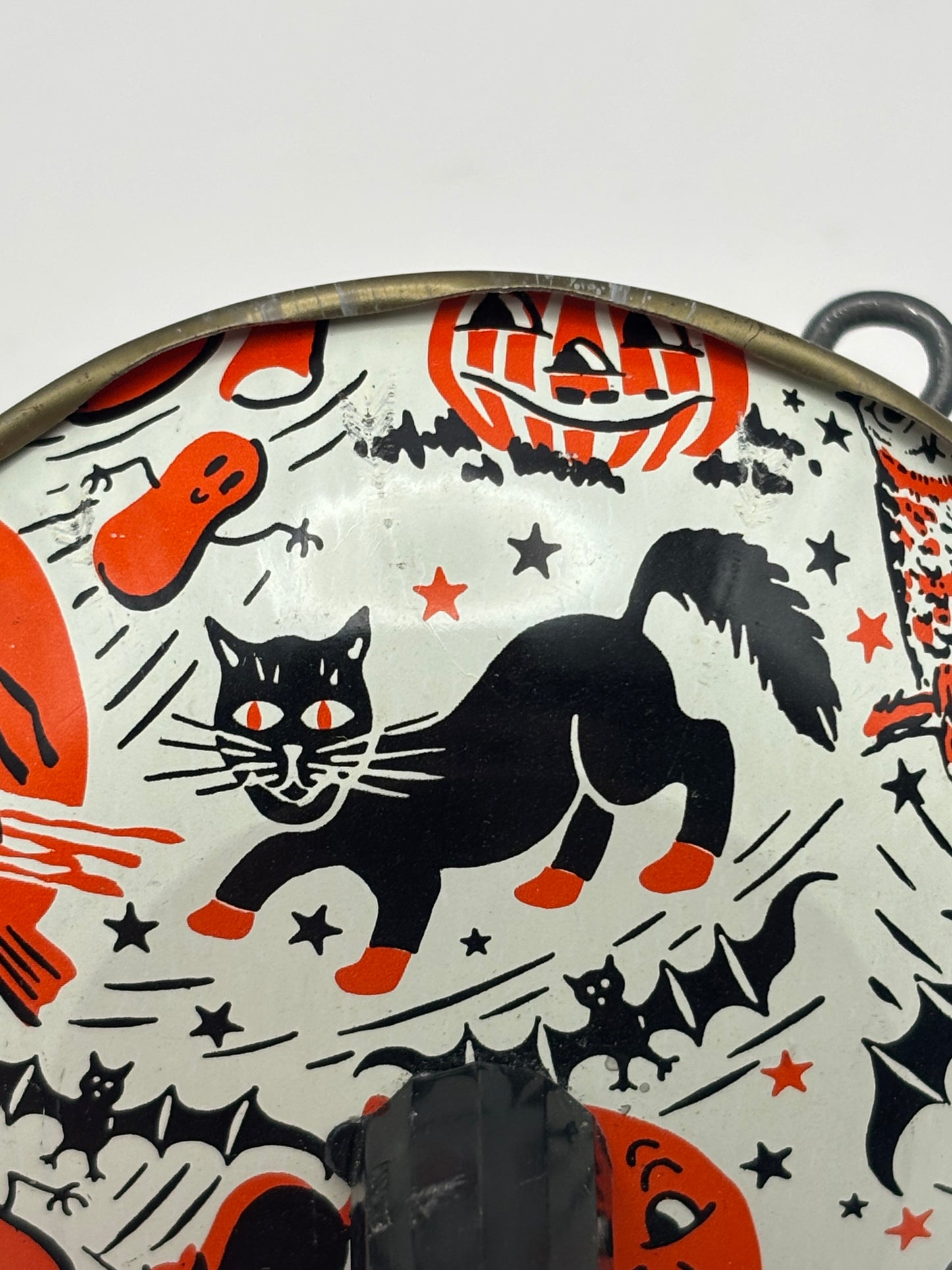 1960s Tin Bell Halloween Noisemaker