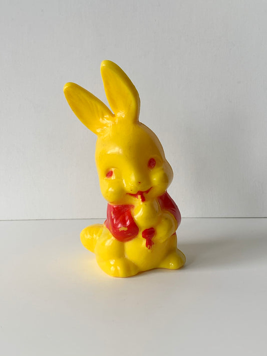 Vintage Easter 1950s Hard Plastic Bunny Rabbit Rattle