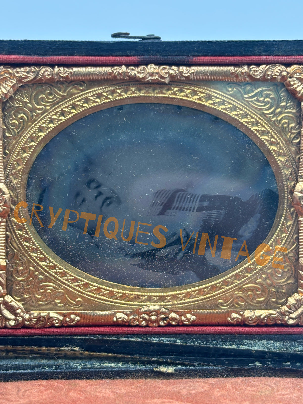 Antique 1800s Post Mortem Pocket Photo in Original Pocketbook